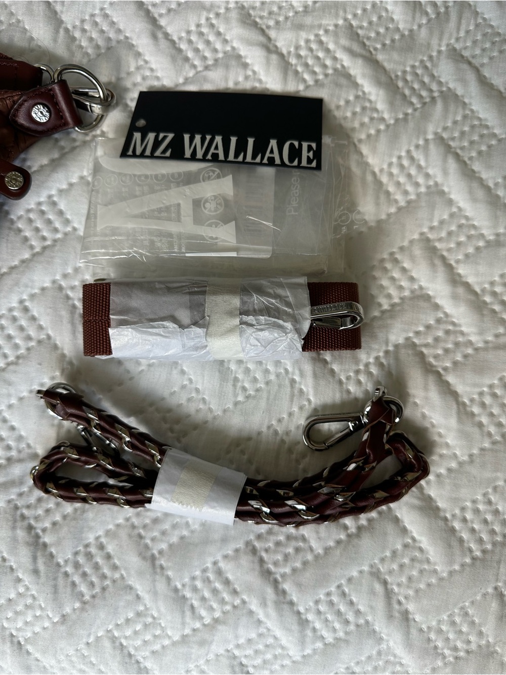 MZ Wallace Quilted small terracotta Crossbody sling Bag like new - Picture 5 of 5